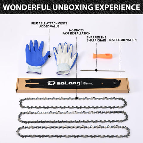 DAOLONG chainsaw bar installation made simple.