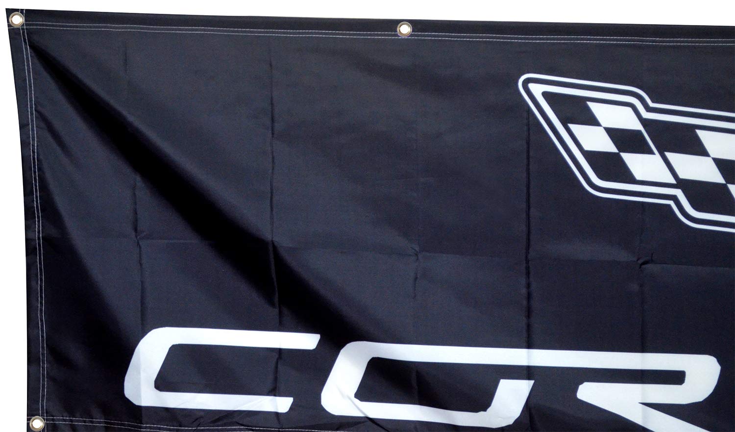 Daoops Corvette flag banner made of durable polyester for long outdoor use.