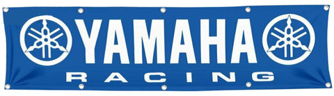 DAOOPS Yamaha banner flag front view for ATV and motorcycle racing, high visibility
