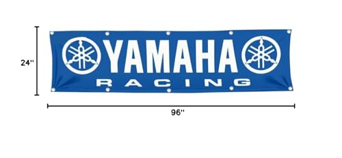 DAOOPS Yamaha banner flag side view boosts branding at outdoor races and gatherings