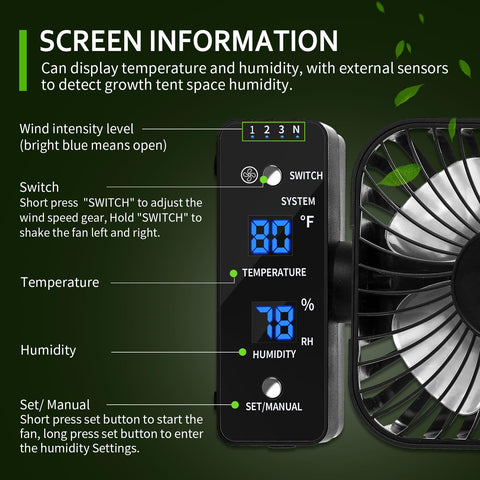 DAOTAILI 4-speed airflow control lets you tailor air for each plant