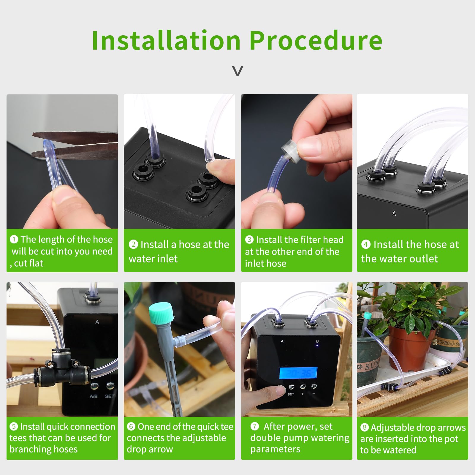 DAOTAILI adjustable drip emitters minimize leaks and control flow