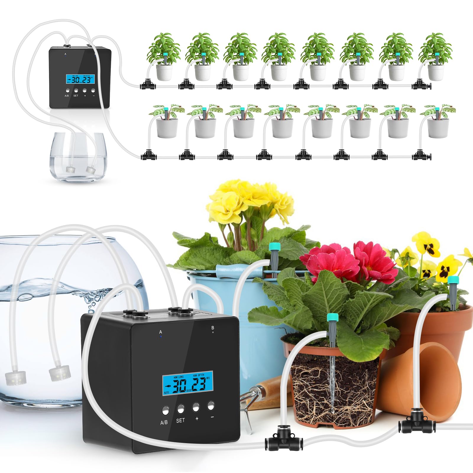 DAOTAILI automatic watering system with timer for hands-free plant care