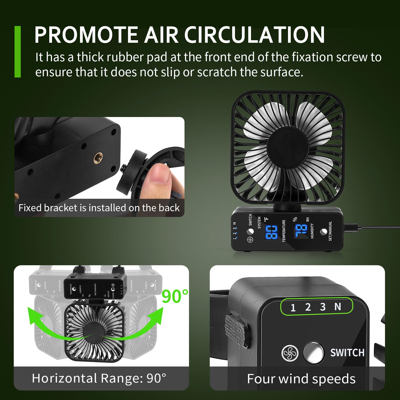 DAOTAILI digital temp humidity meter shows precise readings for a stable grow environment