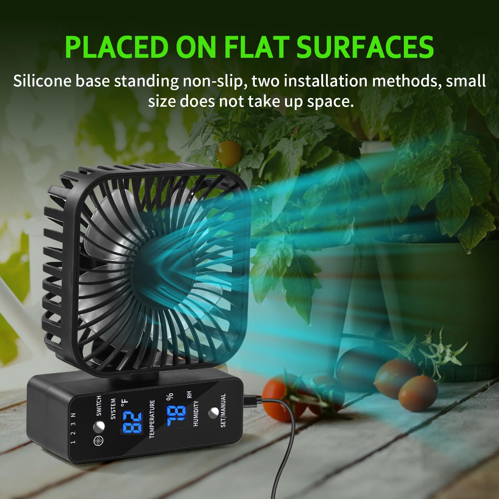 DAOTAILI grow tent fan comes with adjustable brackets for easy installation