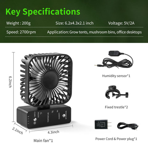DAOTAILI grow tent fan suitable for reptile tanks and indoor enclosures