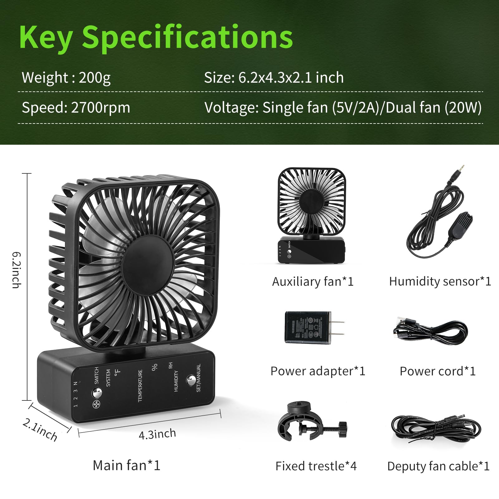 DAOTAILI hydroponic ventilation setup fits tents and greenhouses for healthy circulation
