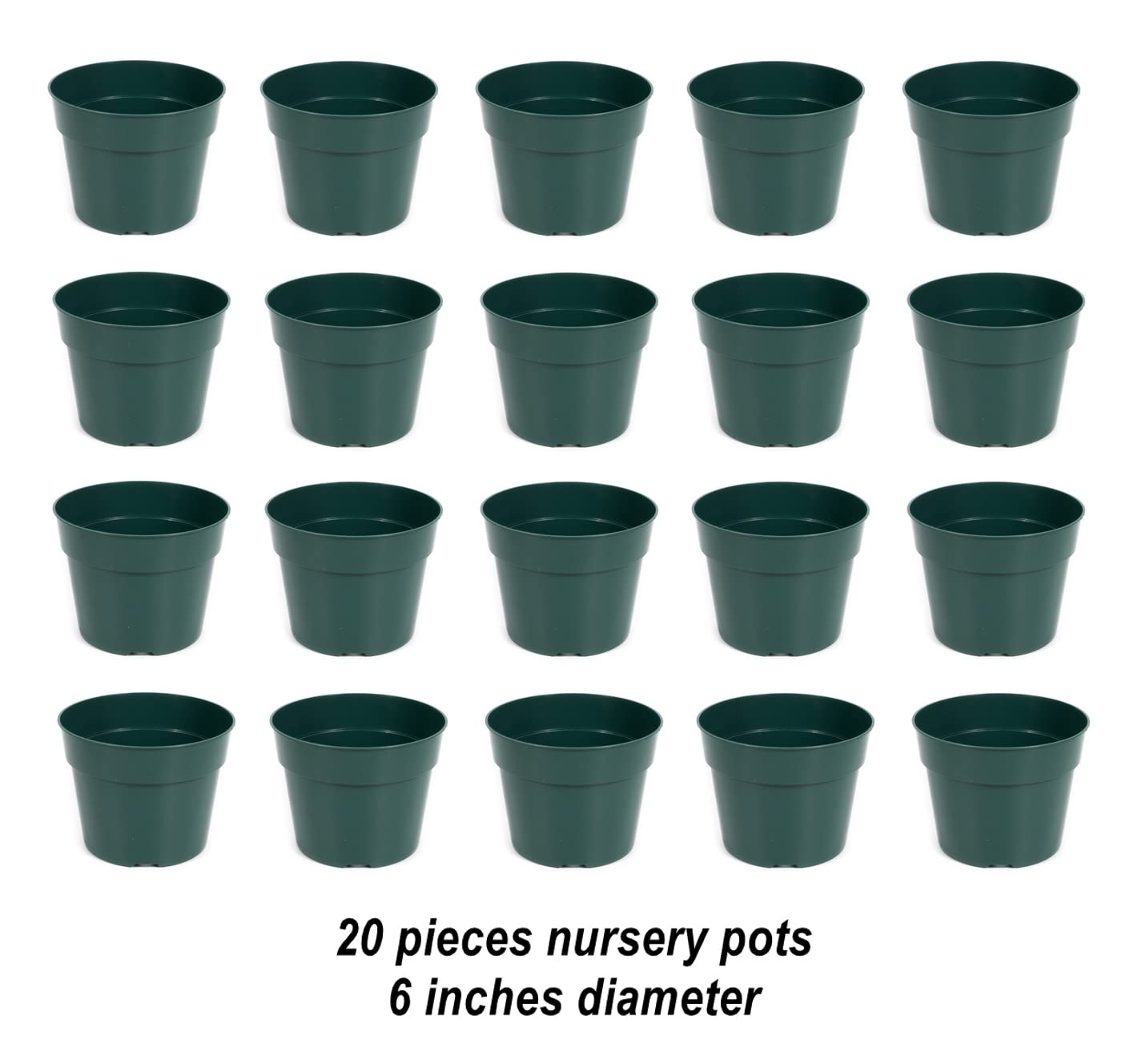 DAPERCI 6inch nursery pot shows drainage holes for healthier soil and roots.