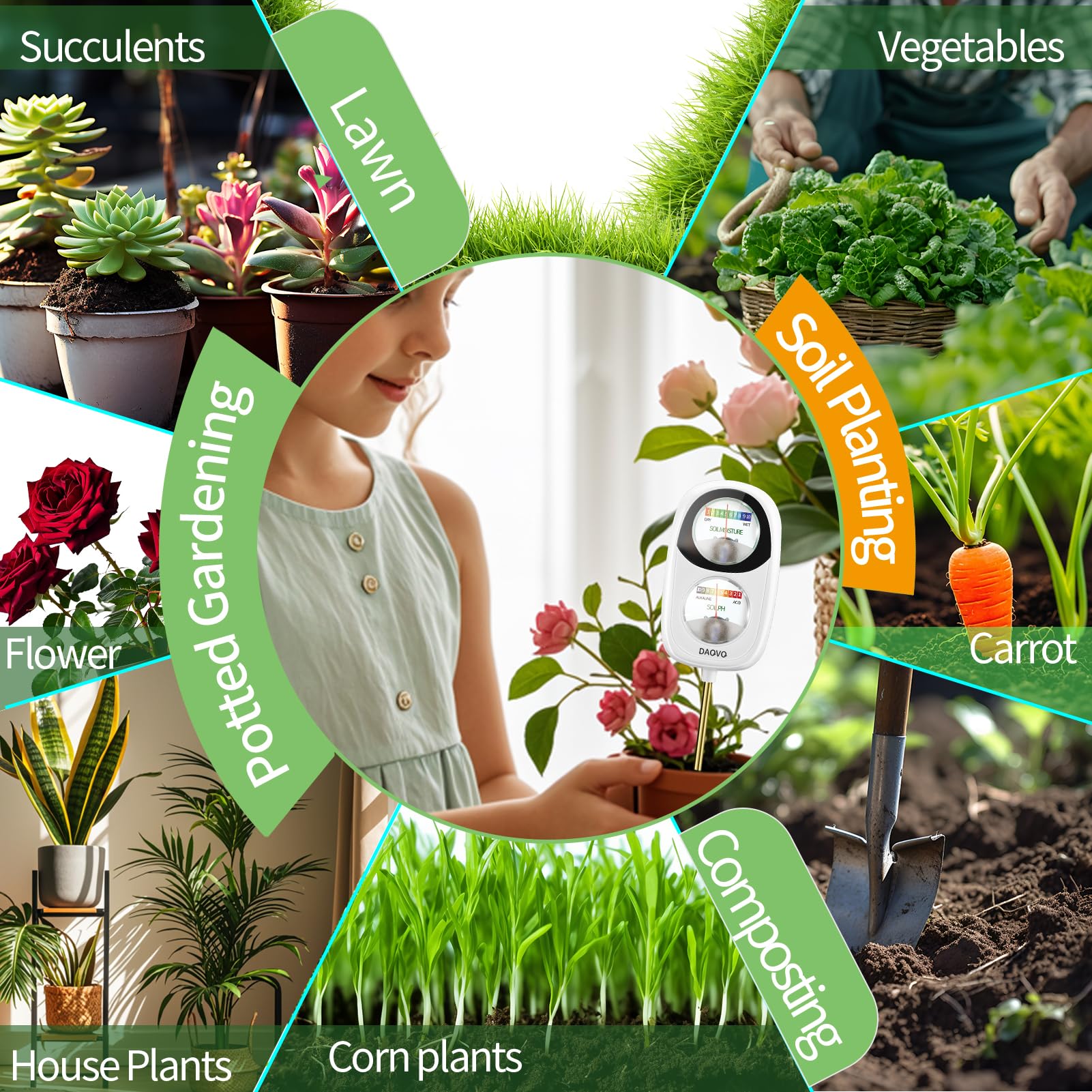 DAQVQ indoor outdoor use supports home garden and small farm setups