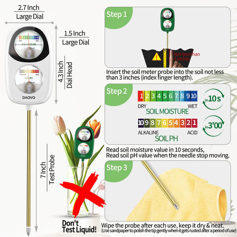 DAQVQ pH reading display provides quick soil health insights