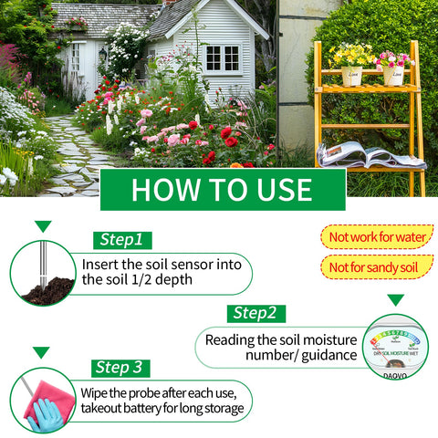 DAQVQ device for indoor and outdoor plant care and garden beds