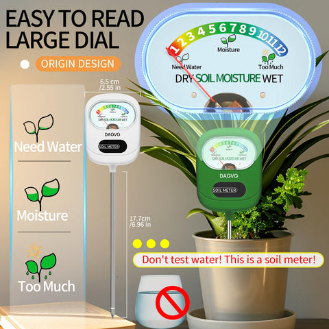 DAQVQ moisture meter with LED-lit display for clear readings in dim light