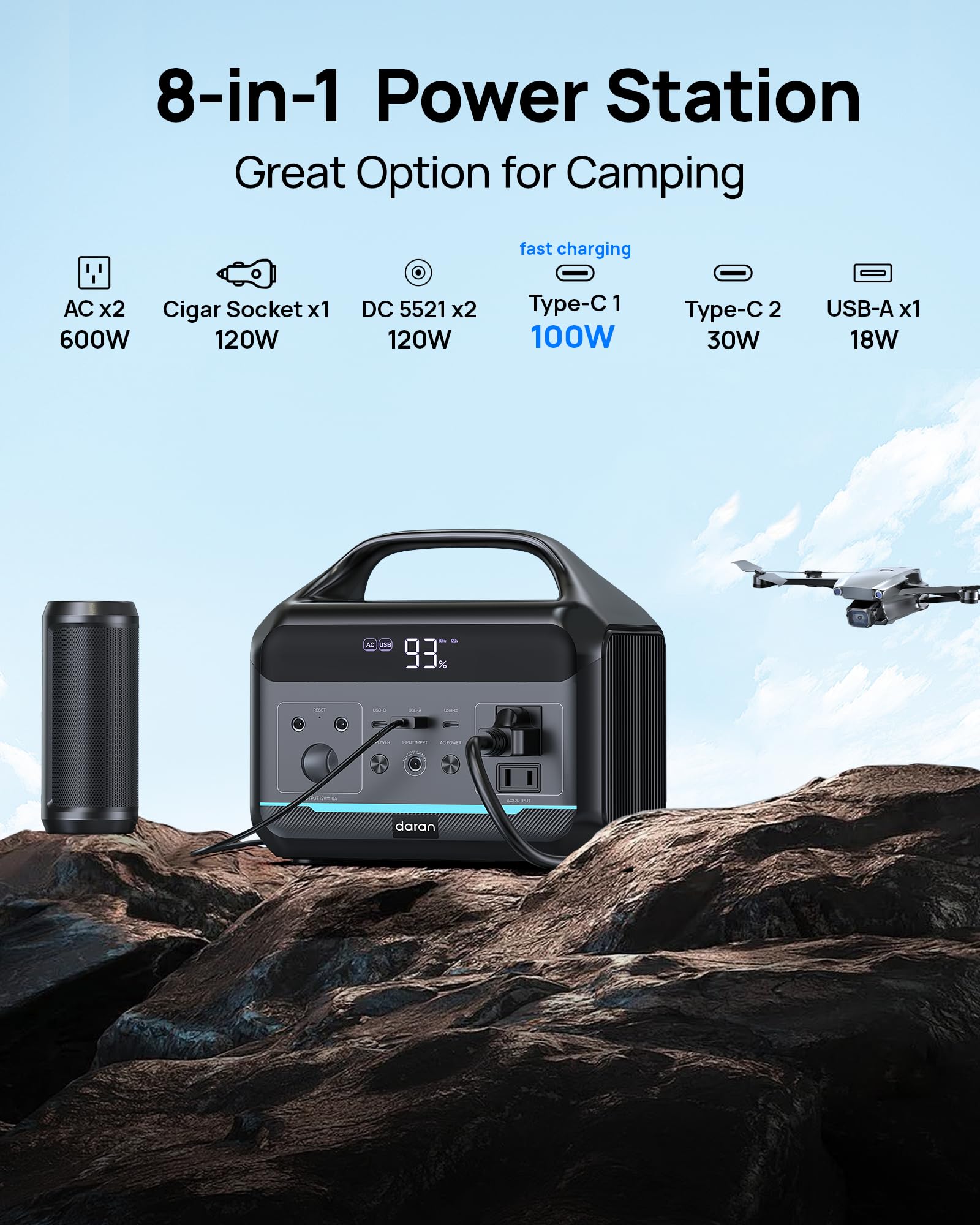 DARAN LiFePO4 battery inside view highlighting long cycle life