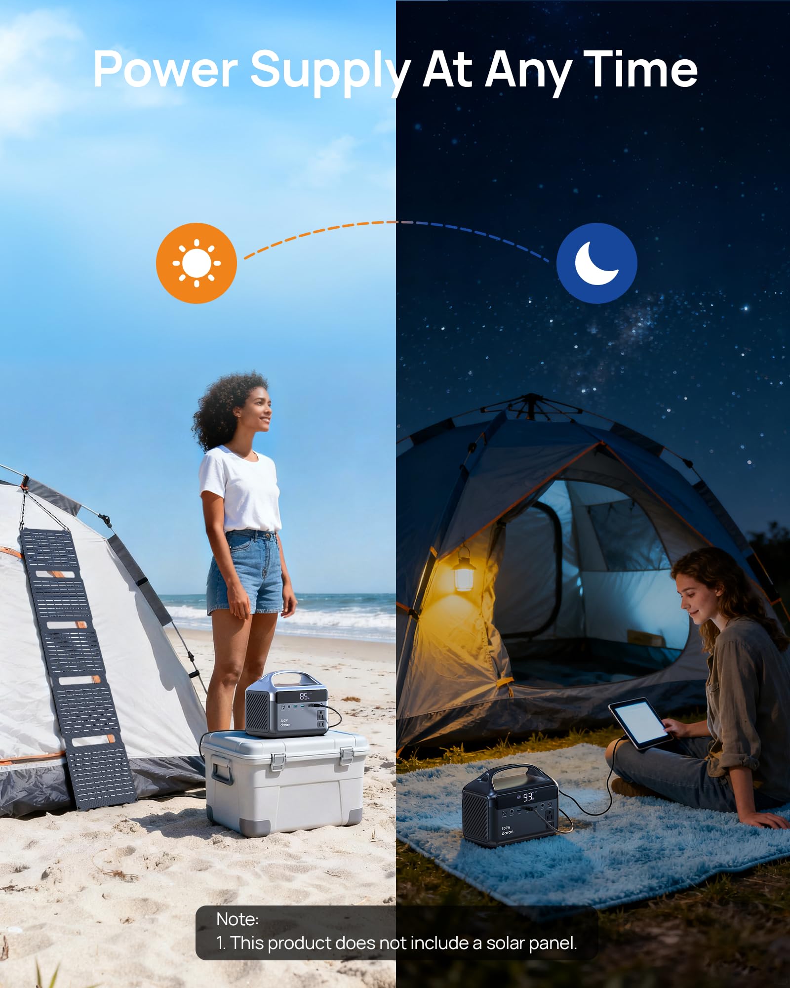 DARAN compact design fits in car or backpack easily