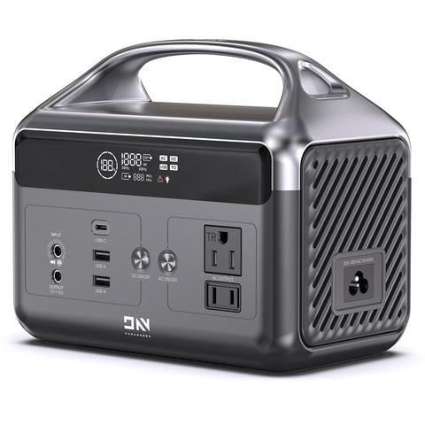 DaranEner portable power station front view powering essential devices up to 300W