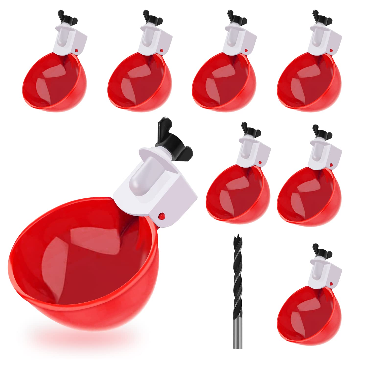 Darcvds chicken waterer cups in an 8-pack deliver steady water for your flock.