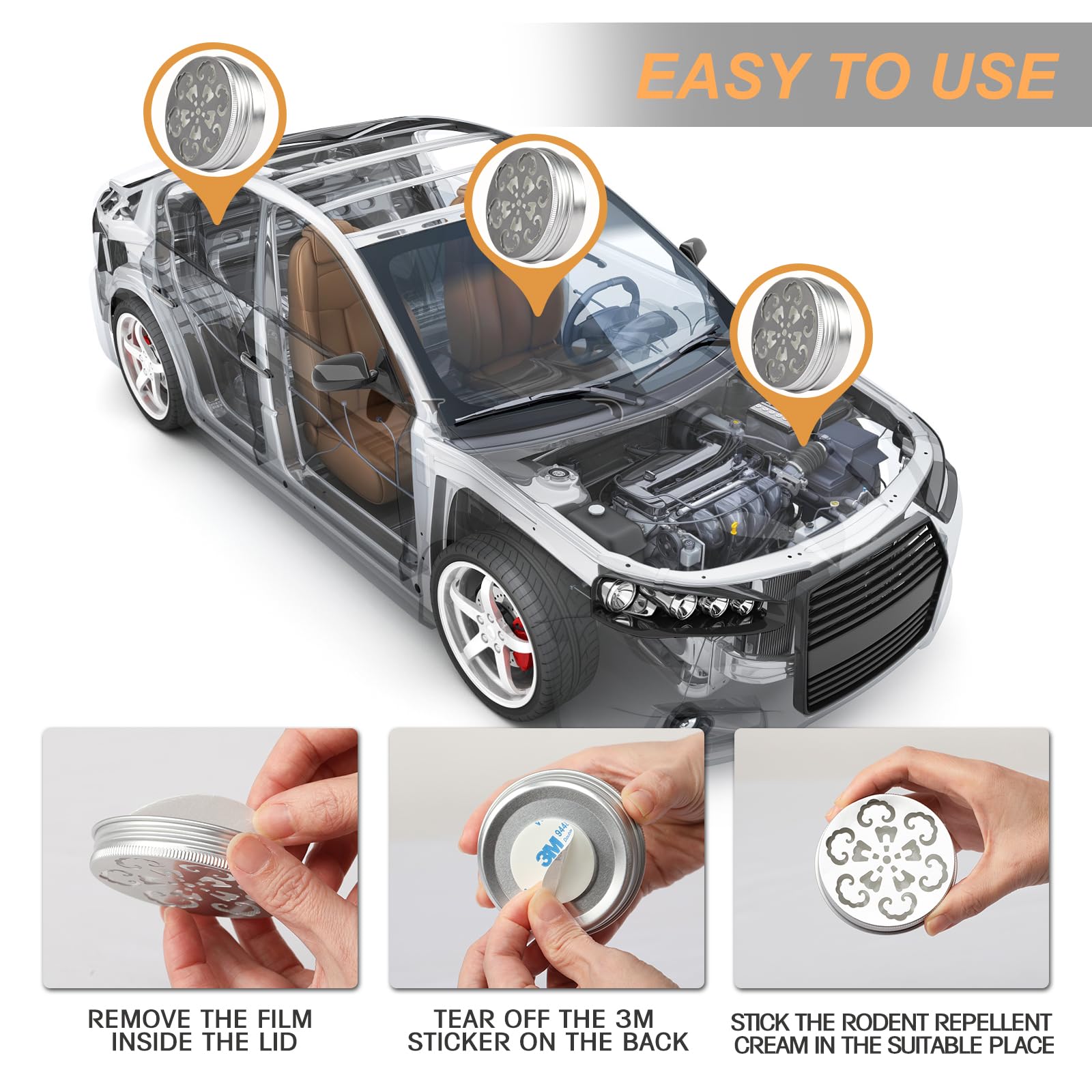 Dark Master adhesive 3M mounting for clean surfaces