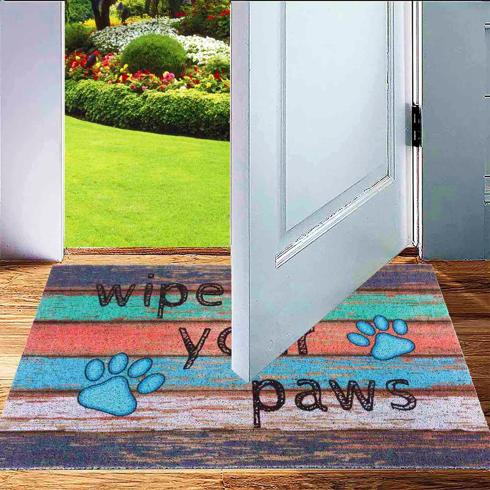 Darkyazi colorful doormat outdoor porch resists moisture and weather.