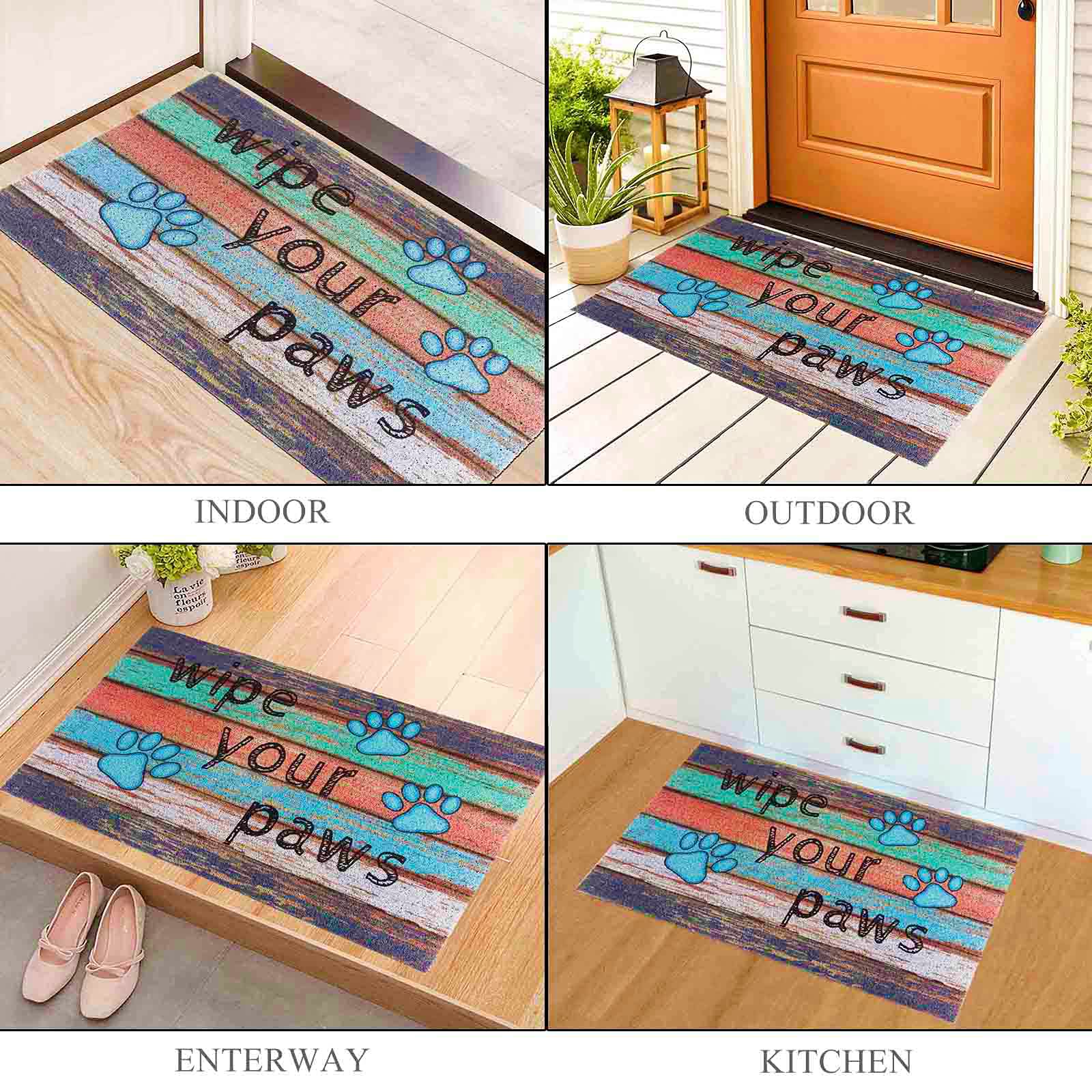 Darkyazi dog-claw design doormat adds playful flair and practicality at the entry.