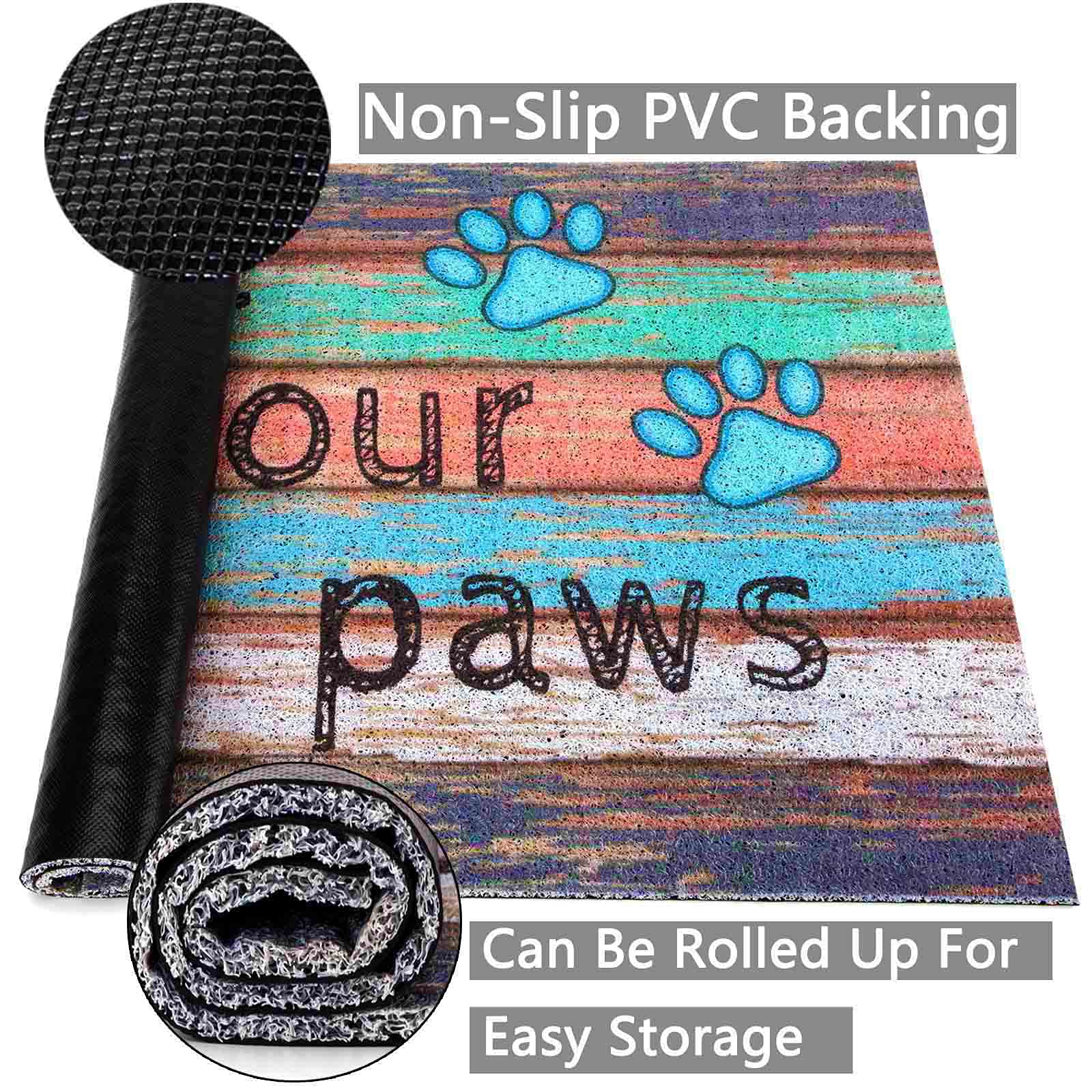 Darkyazi easy-clean floor mat cleans quickly with shake or hose.