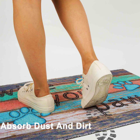 Darkyazi thin entryway mat fits most doors without obstruction.