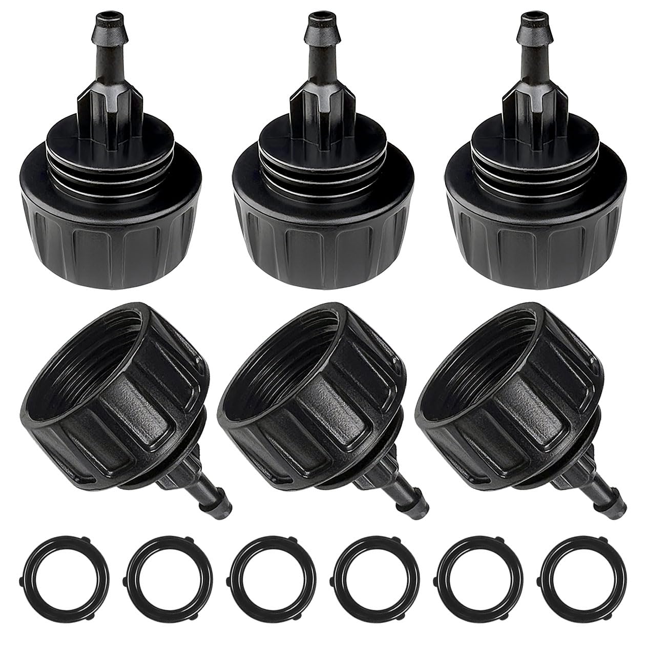 Darlingao drip irrigation hose adapter 6-pack for secure 1/4-inch tubing connections