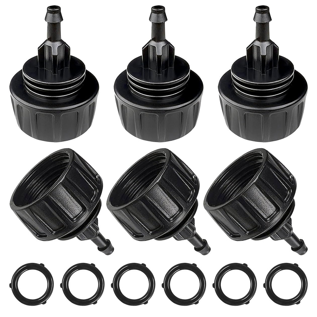 Darlingao drip irrigation hose adapter 6-pack for secure 1/4-inch tubing connections