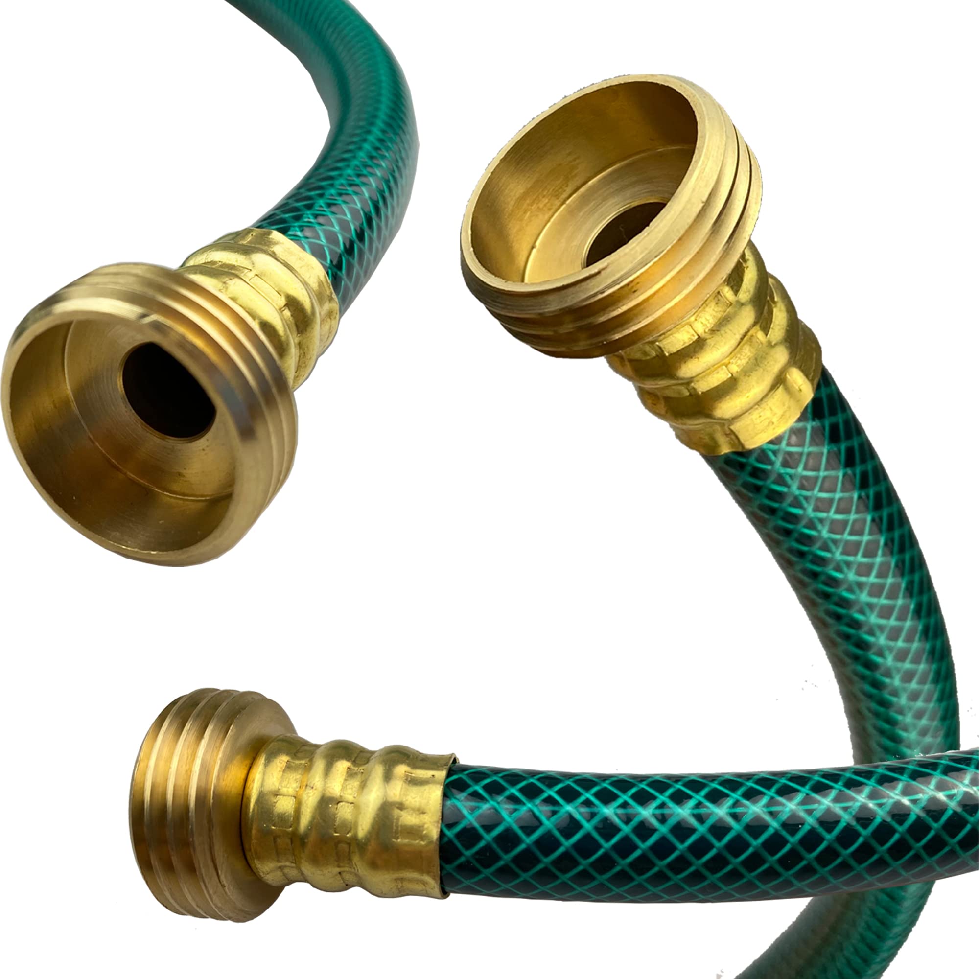 Green Darnassus PVC garden hose outer durability for outdoor use.