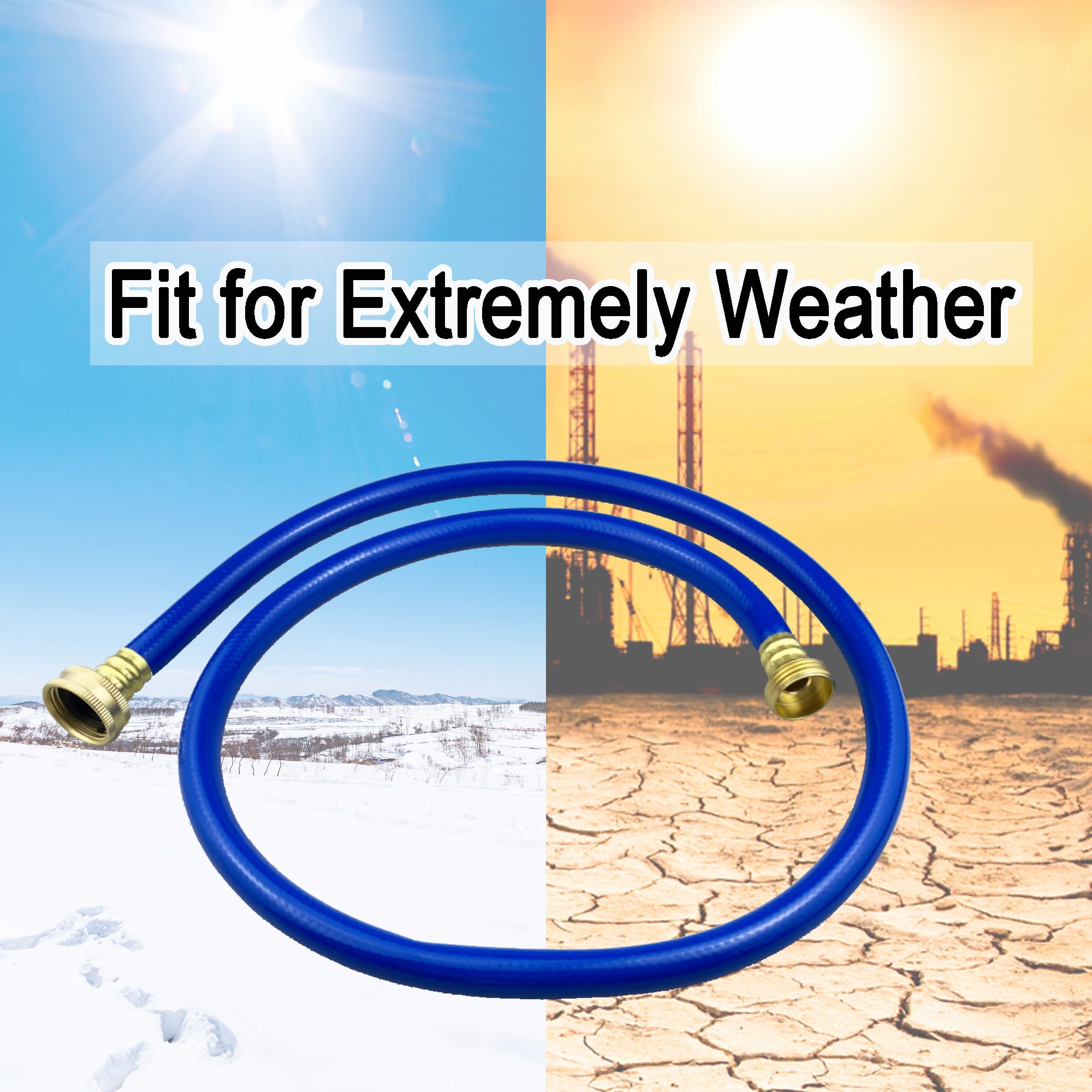 Darnassus blue outdoor hose suitable for garden, car, and pet tasks.