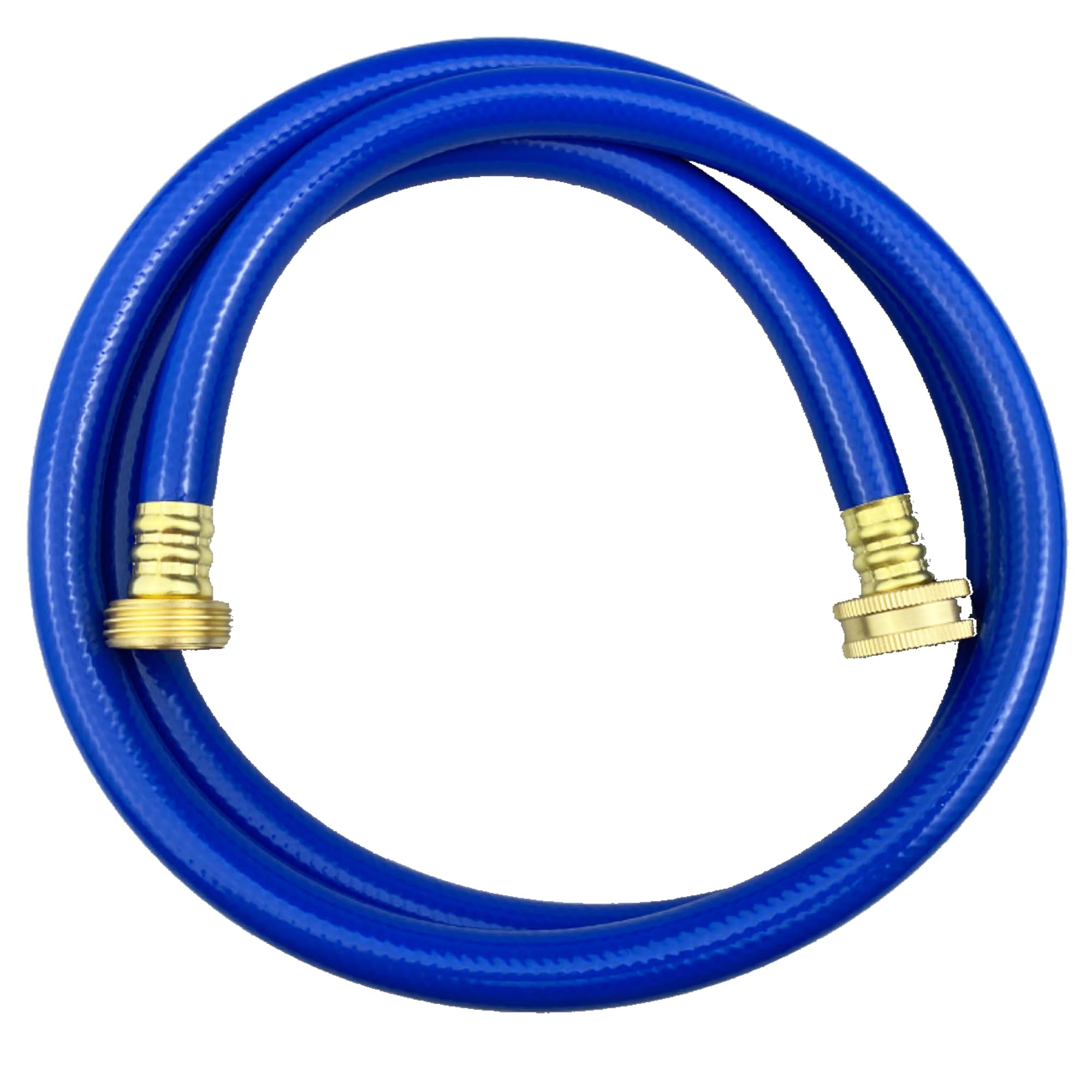 Darnassus PVC garden hose with brass fittings ensures leak-free outdoor watering.