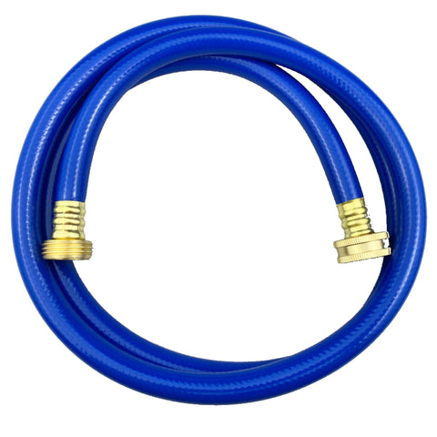 Darnassus PVC garden hose with brass fittings ensures leak-free outdoor watering.
