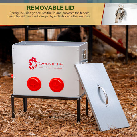 Darnefen feeder holder elevates height for comfortable feeding.