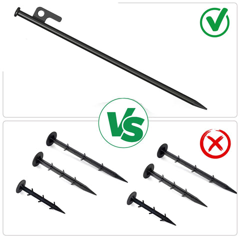 DasTior 11-8 inch stake embedded in ground supports upright growth.