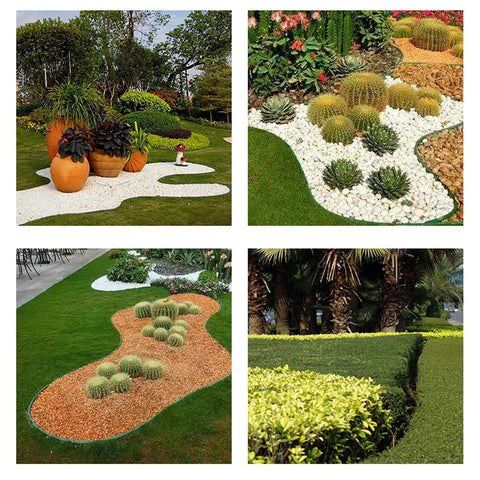 DasTior border system shapes tree circles and flower beds.