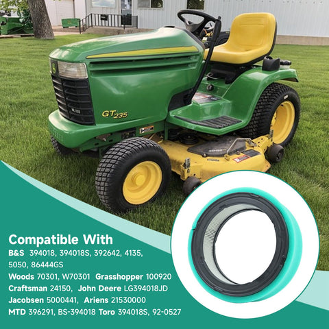 Lawn mower care with DASARYA filter for extended engine life