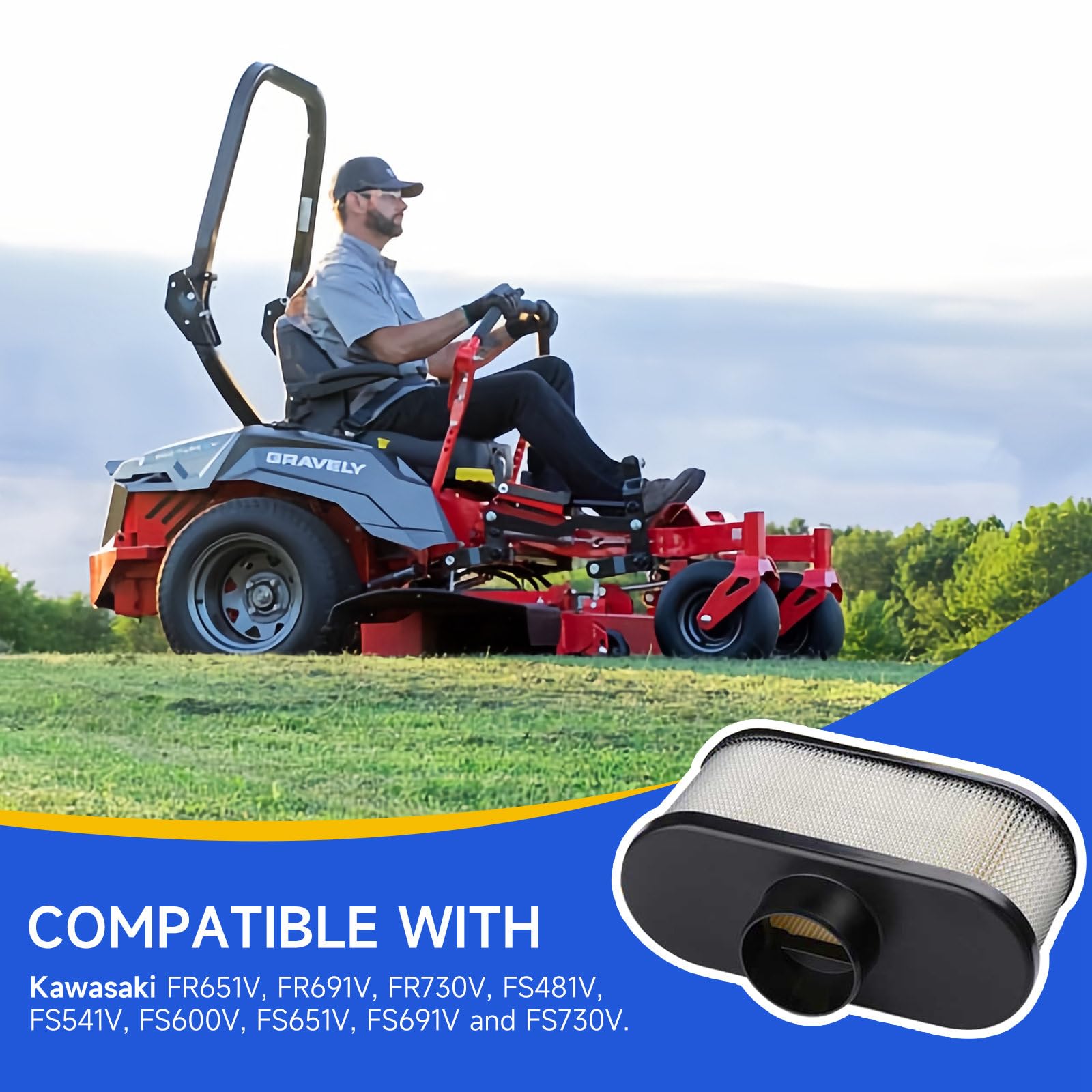 DASARYA Kawasaki FR651V fit guide illustrating seamless compatibility.