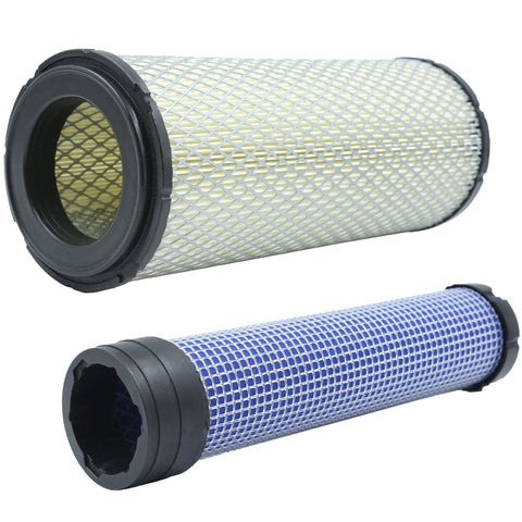 DASARYA outer and inner filter closeup for precise fit in compatible mowers.