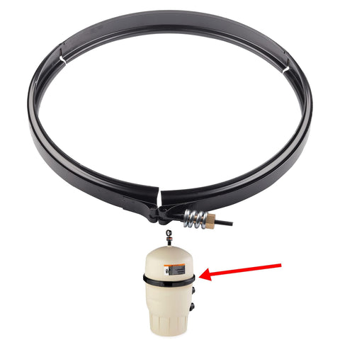 Dasbecan 190003 tension clamp close-up in durable stainless steel for reliable tensioning.