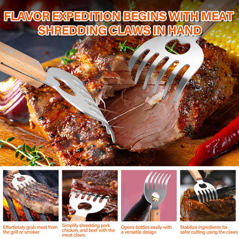 Dashther shredder claws feature a built-in bottle opener for barbecues.