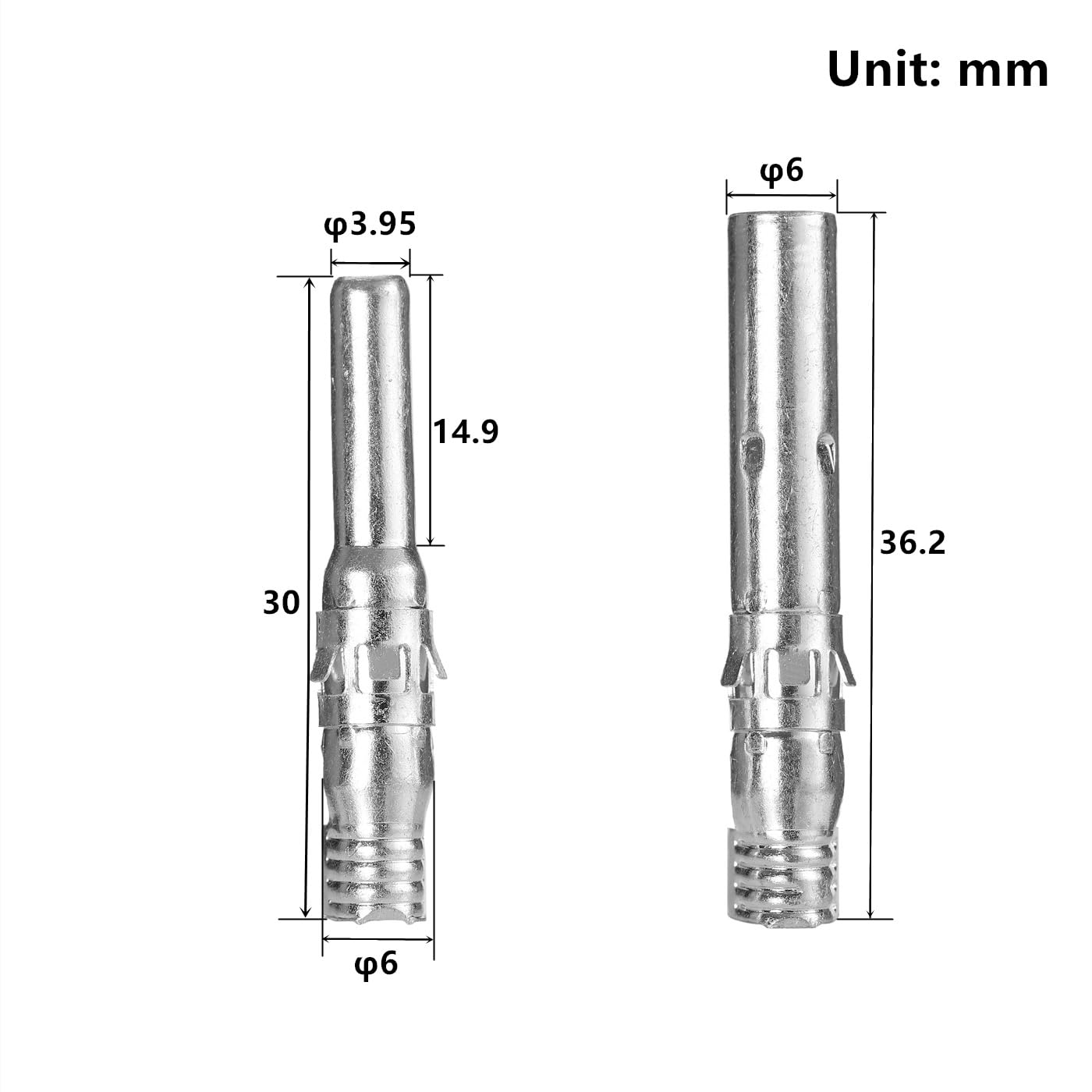 Daslleysen MC4 female pins providing reliable coupling for easy maintenance.