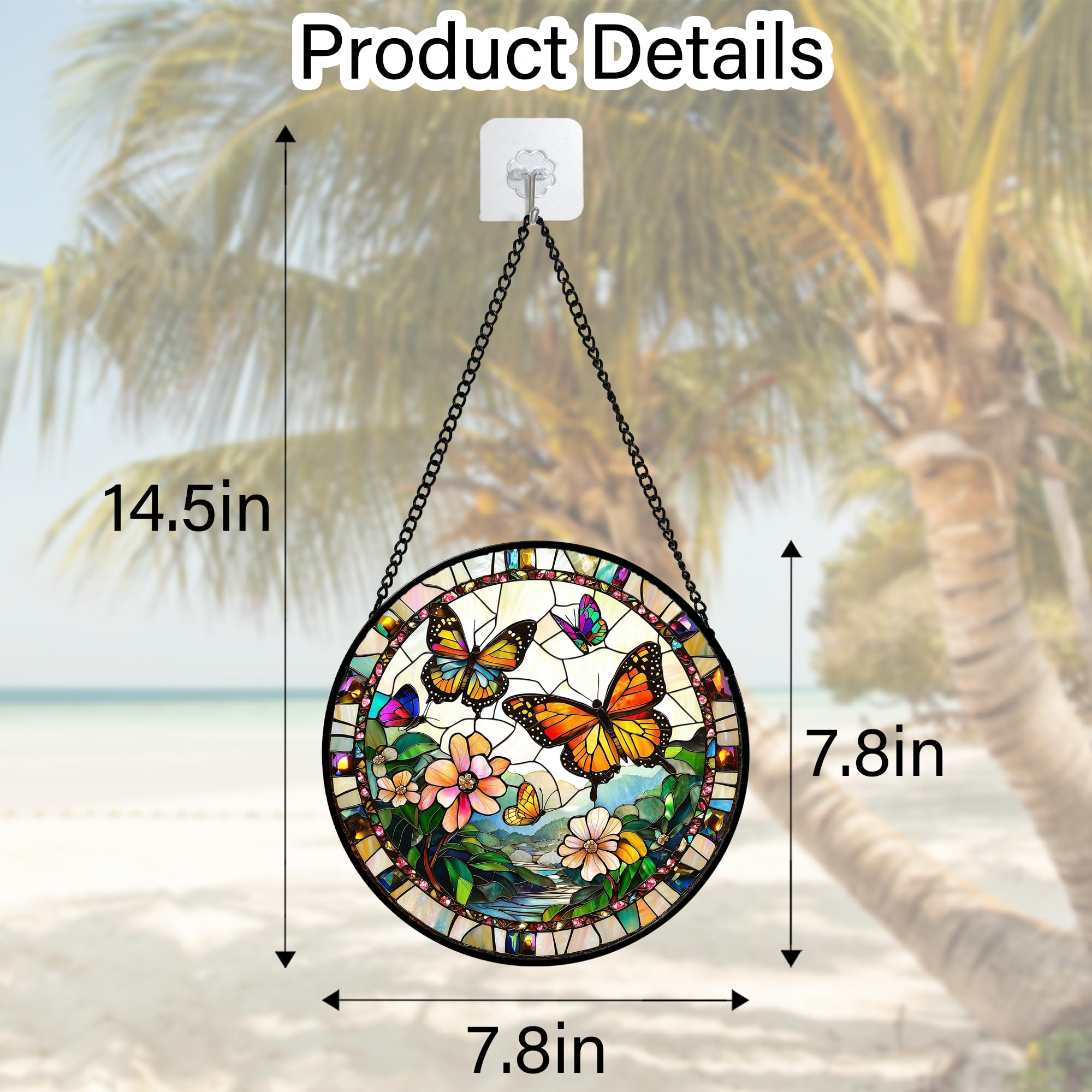DASTOLL Christmas gift sun catcher adds festive color to decor