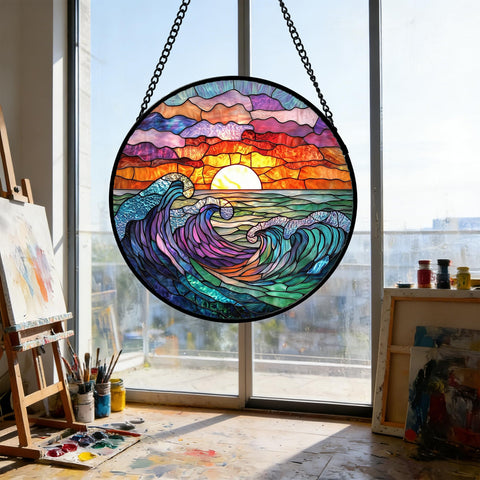 DASTOLL colorful window art brightens living areas with glass hues