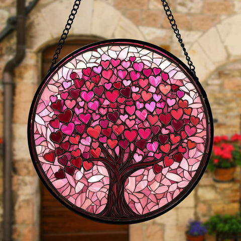 DASTOLL diamond glass suncatcher in metal frame catches sunlight