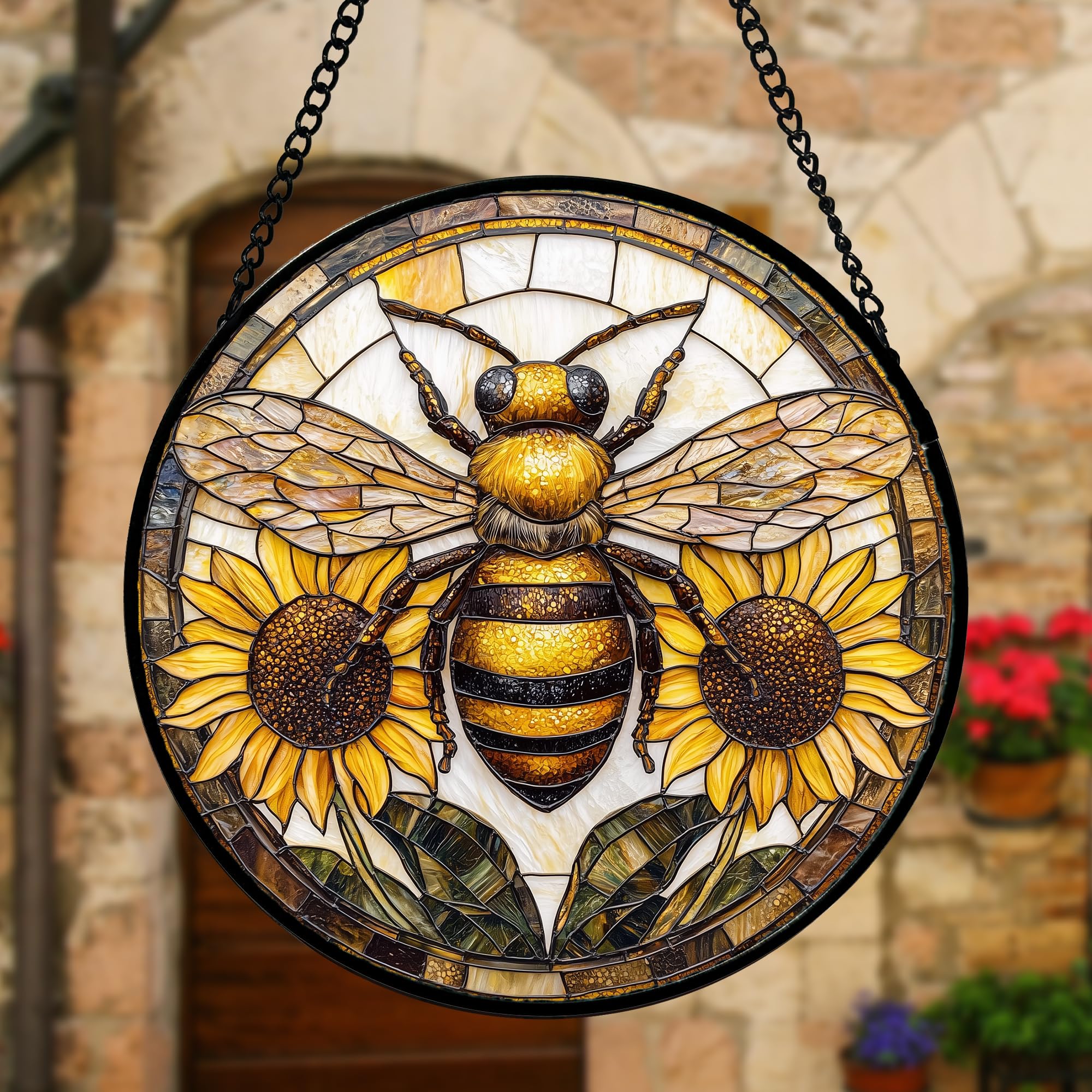 DASTOLL double-sided light transmission suncatcher fills room with color.