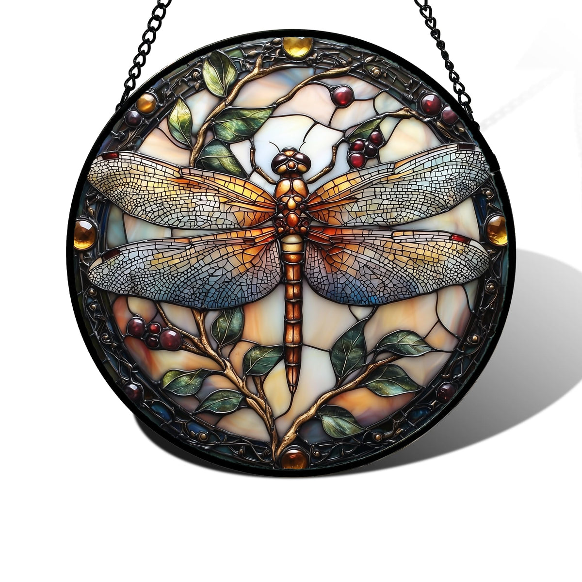 DASTOLL dragonfly suncatcher window 9-8in catches sunlight to brighten spaces