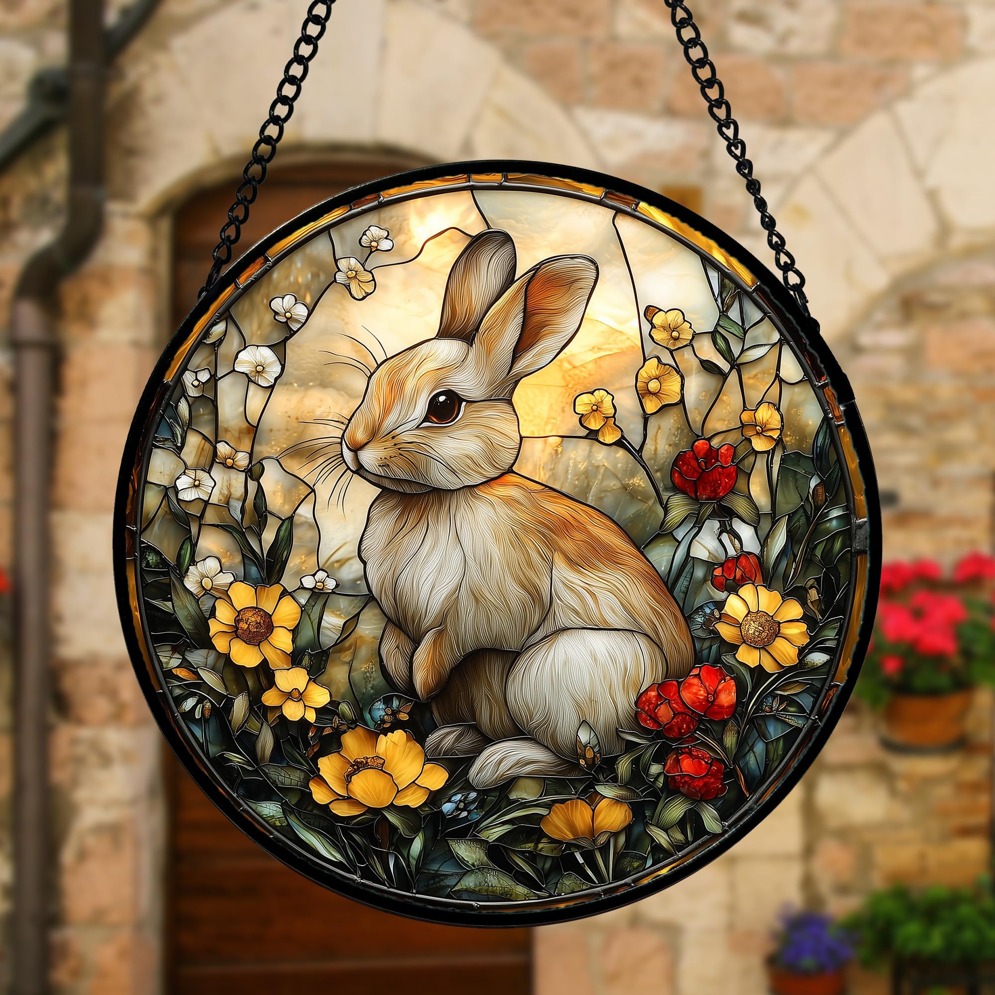 DASTOLL easy-hang metal-chain suncatcher installs quickly for instant color in your space