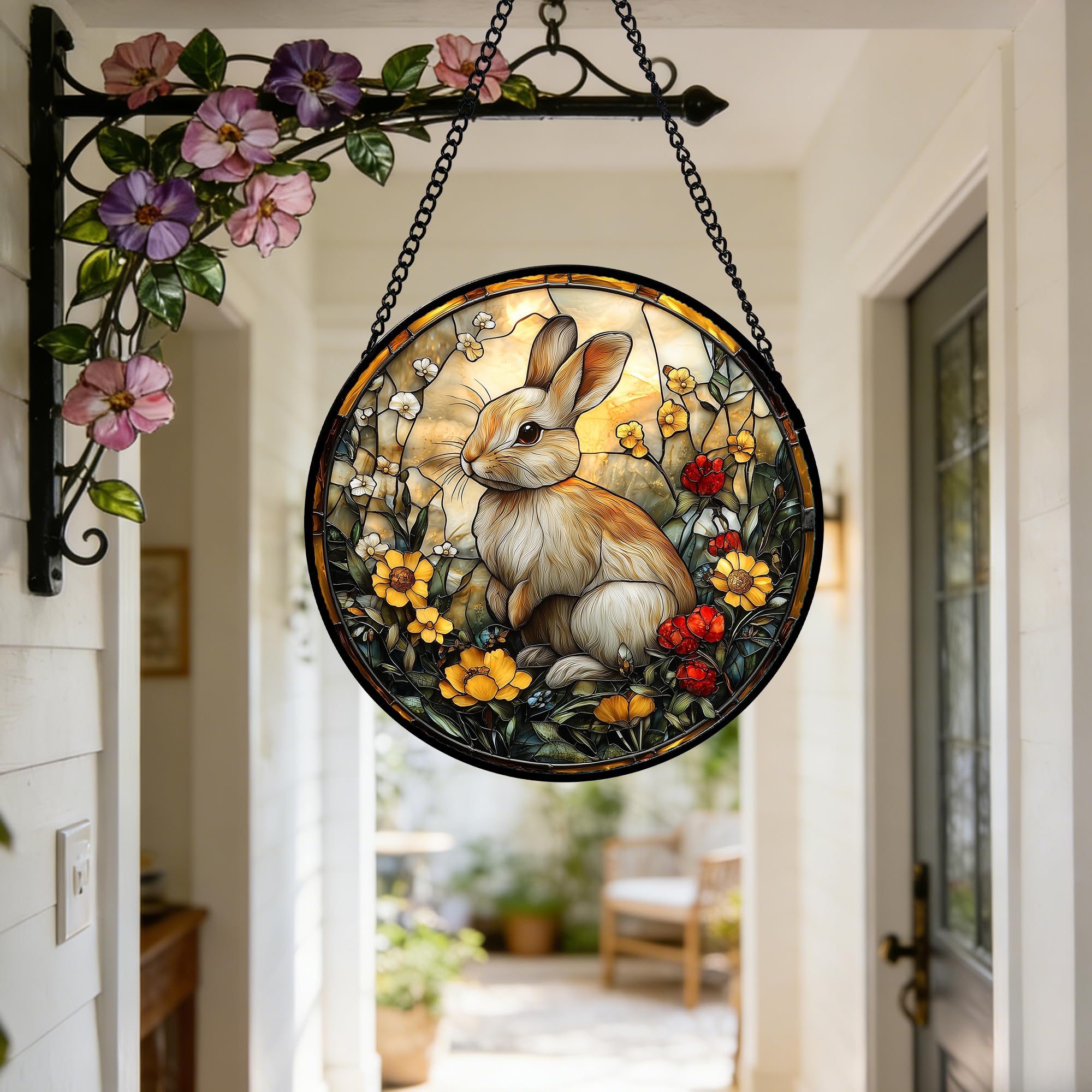 DASTOLL gemlike-diamond-glass suncatcher looks premium with UV-printed color and durable frame