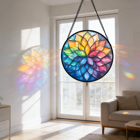 DASTOLL gift idea stained glass suncatcher adds color to homes and gatherings
