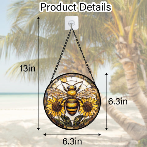 DASTOLL ready-to-hang suncatcher enhances natural light ambience.