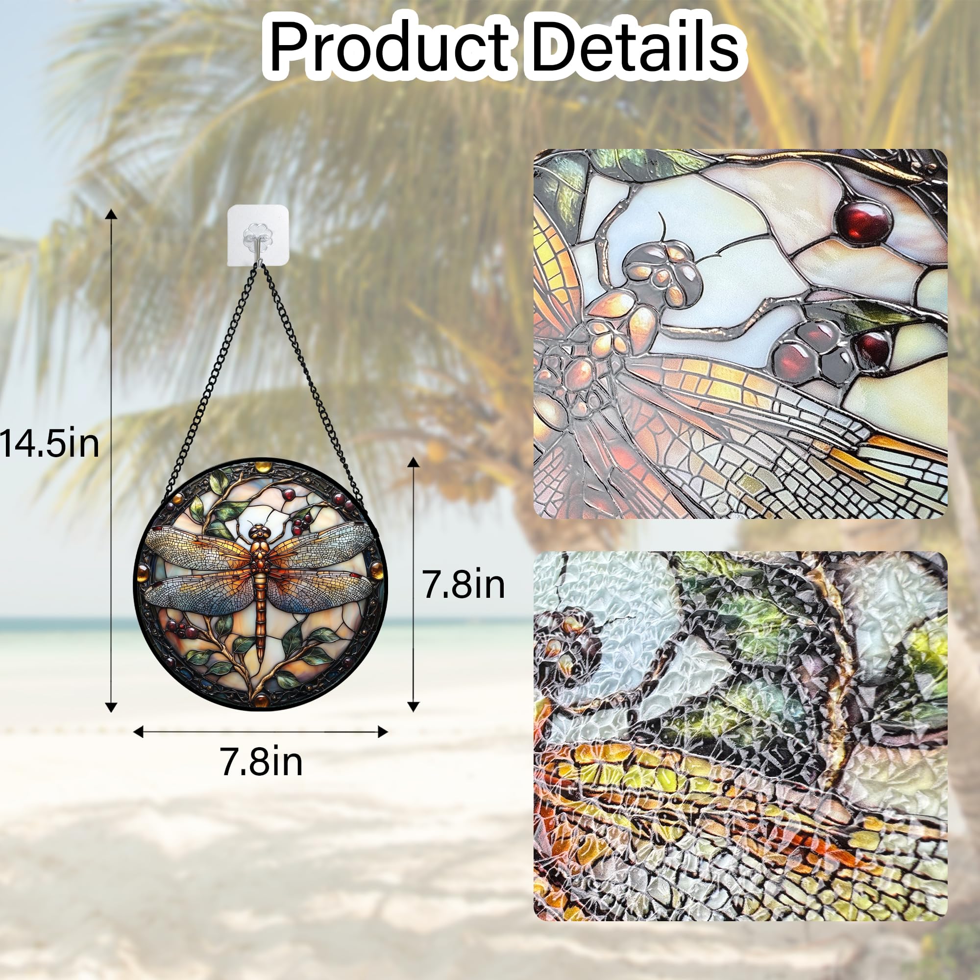 DASTOLL gift-ready stained glass suncatcher for holidays and occasions